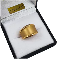 Sello Anillo Sirio Italiano Oro 18k Liso 2 Gramos