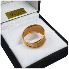 Sello Anillo Sirio Italiano Oro 18k Liso 2 Gramos - Joyas Center