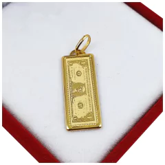 Dije Dolar Oro 18kts Billete 1 Dolar Dinero Abundancia 1,1gr en internet