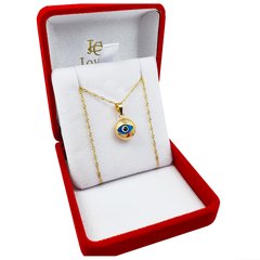 Conjunto Oro 18K Cadena Singapur de 1 Gramo y Dije Ojo Turco Oro 18kt 1 gramo Nazar Fuerzas Protectoras - 2Grs - comprar online