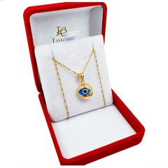 Collar Ojo Turco Oro 18ktrs Nazar Fuerzas Protectoras 1,5gr en internet