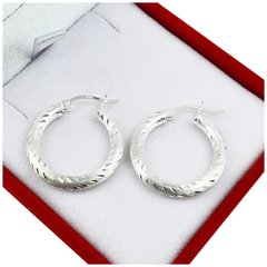 Aros Plata 925 Cierre Italiano Joyas Argollas A300 - 2,7Grs -