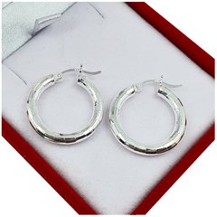 Aros Plata 925 Cierre Italiano Joyas Argollas A305 - 2,9Grs -