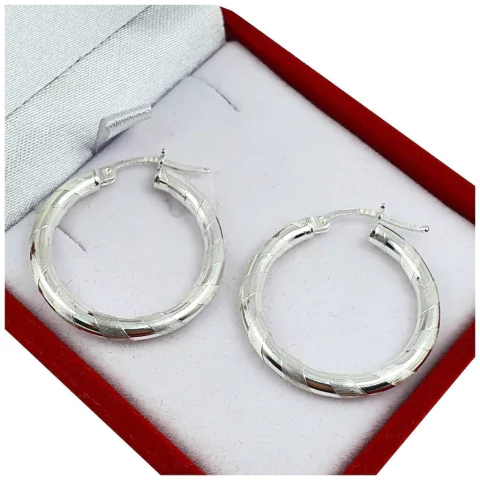 Aros Plata 925 Cierre Italiano Joyas Argollas A310 - 3,5 Grs -