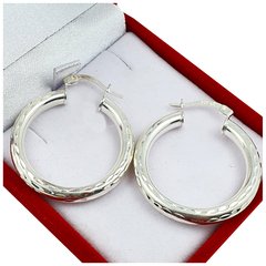 Aros Plata 925 Cierre Italiano Joyas Argollas A320 - 5Grs -