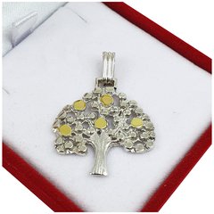 Dijes Plata Y Oro 18kts Árbol De La Vida Amor Sabiduría D370 -