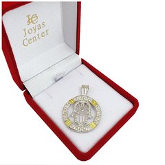 Dije Plata Y Oro 18kts Mano De Fatima Religioso D724 - - comprar online