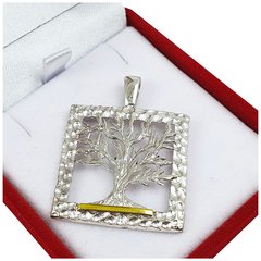 Dije Plata Y Oro 18kts Arbol De La Vida Amor Du464 -