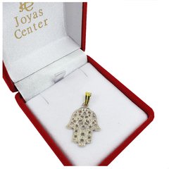 Dije Plata Y Oro 18kts Mano De Fatima Religioso - comprar online