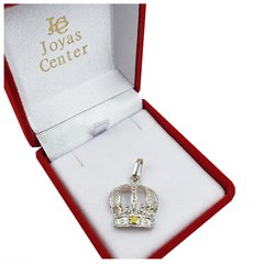 Dije Plata Y Oro 18kts Corona - - comprar online