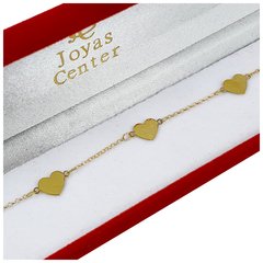 Pulsera De Oro 18kts Rolo 1,5 Gr Corazones - comprar online