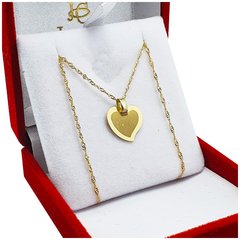 Cadena con dije corazón - oro 18k - 1,6Grs - comprar online