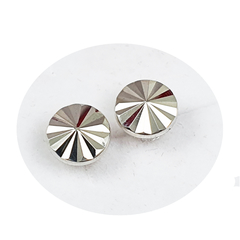 Aros Facetados De Plata 925 Modelo Exclusivo 8mm