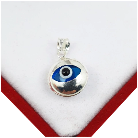 Dije Ojo Turco Plata 925 Mujer Amuleto Suerte Protector - 1Gr -