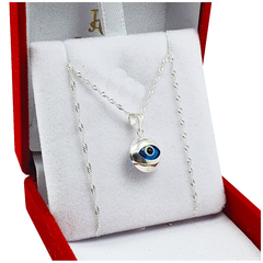 Conjunto Cadena Y Dije Ojo Turco Plata 925 Mujer Amuleto - 2,4Grs - - comprar online