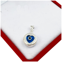 Dije Ojo Turco Plata 925 Mujer Amuleto Suerte Protector 1,4Gr -