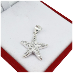 Dije Estrella De Mar 925 Mujer Amor Con Piedras Elegante - 3 Gr -