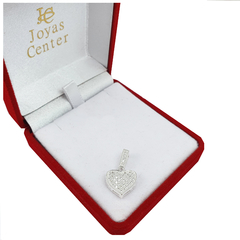 Dije Corazon Plata 925 Mujer Amor Con Piedras - 1,6Gr - - comprar online