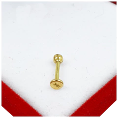 Piercing Labio Oro 18 Kt Para Mujer Hombre Bolita Lisa 0,8Gr en internet