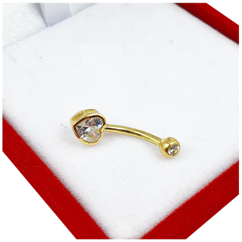 Piercing Oro Amarillo 18kts Para Ombligo Pierdas 1,5Grs