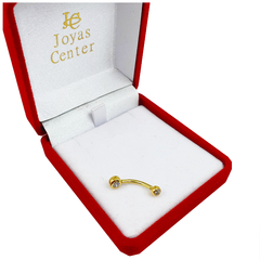 Piercing Oro 18k Para Ombligo Con Piedra - 1,7Grs en internet