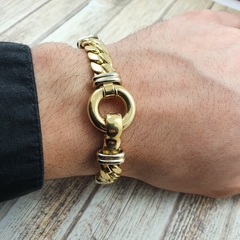Imagen de Pulsera Oro 18k Amarillo Blanco 36.6 Gr 20 Cm C1488