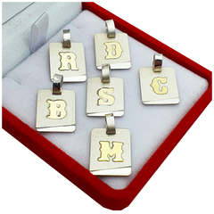 Dije Inicial De Plata Y Oro 18k - - comprar online