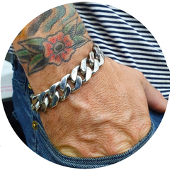 Pulsera De Plata 925 Hombre 76 Gramos Maciza Gruesa - comprar online