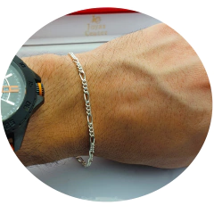 Pulsera De Plata 925 3 Y 1 Hombre Mujer -