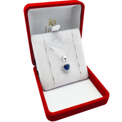 Conjunto Plata 925 Cadena Y Dije Corazón Con Piedras - 3Grs - - comprar online