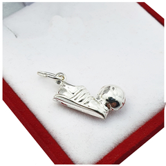 Dijes Plata 925 Botin Futbol Pelota Deportes - 1,4 Gr -
