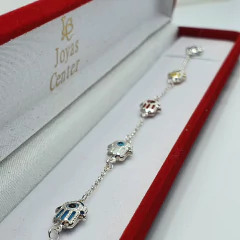 Pulsera De Plata 925 Italiana Importada Con Mano De Fatima - 2,9Grs - en internet