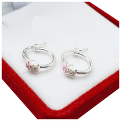 Aros De Plata 925 Corazon 10 Mm Vaquita San Antonio - 1,5Grs - en internet