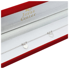 Pulsera Plata 925 Corazones Inflados 2,4gr 19cm -