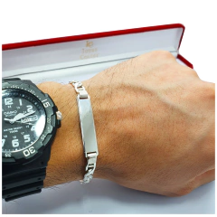 Pulsera Identidad Grabado Incluido Plata 925 - 8,3Grs - en internet