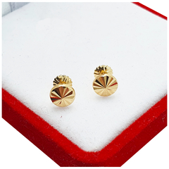 Aros Facetados Oro 18 Kts 0,8 Gr C/rosca 6mm