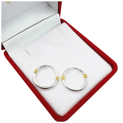 Aros Plata Y Oro 15mm Cubanos Argollas Resistentes - - comprar online