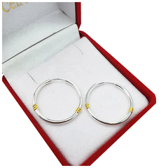 Aros Plata Y Oro 20mm Cubanos Argollas Resistentes - - comprar online