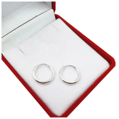 Aros Plata 925 13mm Cubanos Argollas Resistentes - - comprar online
