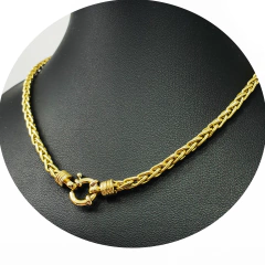 Cadena Oro 18kts Gruesa Pomerato Espiga 40gr - Joyas Center