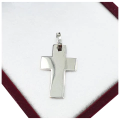 Dije Cruz Plata 925 Religiosa Garantia Hombre Mujer CR351 -