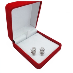 Aros Importados Plata 925 Con Piedras Buhos 2,8Grs - - comprar online
