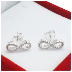 Aros Importados Plata 925 Con Piedras Cierre Italiano 2,1 Grs - - comprar online