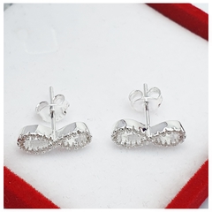 Aros Importados Plata 925 Con Piedras Cierre Italiano 2,1 Grs - - comprar online