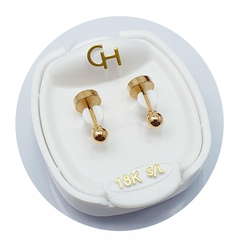 AROS ABRIDORES DE ORO 18KTS MODELO BOLITA N°2 - 22.06 #702