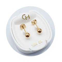 AROS ABRIDORES DE ORO 18KTS MODELO BOLITA N°4 - 27.08 #704