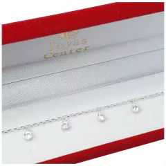 Pulsera Plata 925 Dije Diamante Susano 2,8gr -