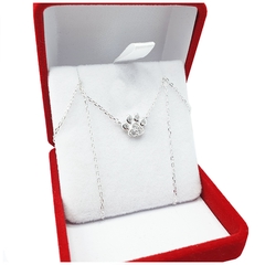 Conjunto Cadena Y Dije Plata 925 Huella Perros Piedras 2.2Grs - - comprar online