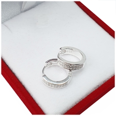 Aros De Plata 925 10 Mm Cubanos Argollas Joyas Piedras 3,3 Grs - - comprar online