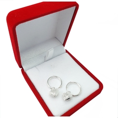 Aros De Plata 925 10 Mm Cubanos Argollas Corazon Inflado 2,6 grs - - comprar online